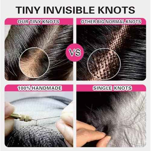 NIKISS HD Lace Closure 2x6 Body Wave Virgin Human Hair Closure 0.095mm Ultra-thin Invisible Lace Pre Plucked Hairline Single Knot Natural Color 18 Inch