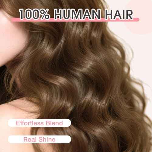 TESS Real Hair Toppers for Women Handmade Lace Base Womens Clip In Hairpieces with Bangs 5 Clips Natural Coverage Soft and Secure 2¡¿6", Nature Black