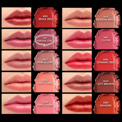 HERA Rouge Classy Lipstick #301 SEOUL RED | Luxurious Long-Lasting Color, Featherlight Comfort, Luminous and Velvety Finish, Seoul-Inspired Shades, Korean Lip Makeup, 0.12 oz. (3.5g)
