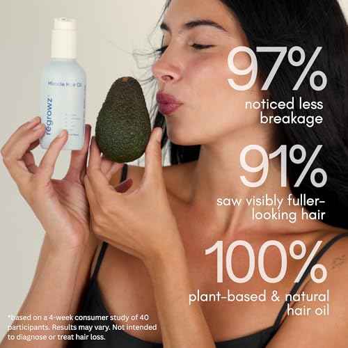 Regrowz Natural Hair Oil 3 x4.06 Fl Oz - Rosemary Hair Growth Oil with Argan & Jojoba ? Strengthen, Hydrate & Moisturise Dry, Damaged Hair ? Hair Loss Treatment