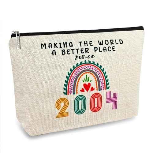 Happy 21st Birthday Gifts Ideas for Her Makeup Bags, Women, Teenage Girls Trendy Stuff, Girls, Friends, Daughter, Christmas, 2004 Funny Cosmetic Travel Pouch 21 Year Old Birthday Decorations from Mom