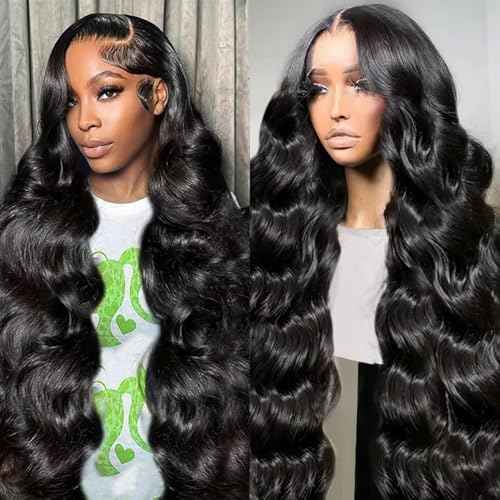 28 Inch 13x6 Lace Front Wigs Human Hair 200 Density Body Wave Lace Front Wigs Human Hair HD Lace Wigs for Women Pre Plucked Frontal with Baby Hair