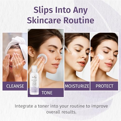 Reviva Labs Glycolic Acid Toner ? Gentle Face Exfoliator Non-Stinging & pH-Balanced Toning Solution with 4.2% Glycolic Acid ? Hydrating Toner for Face, Leaves Skin Radiant & Refreshed ? 4 fl oz