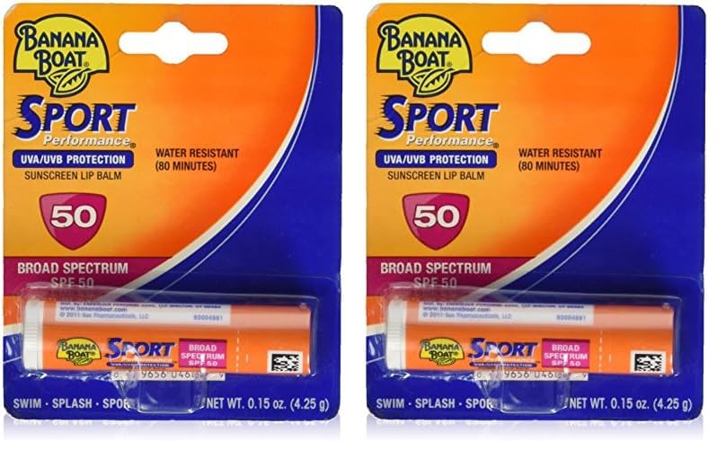 Banana Boat Sport Performance Lip Balm SPF 50 (Pack of 2)