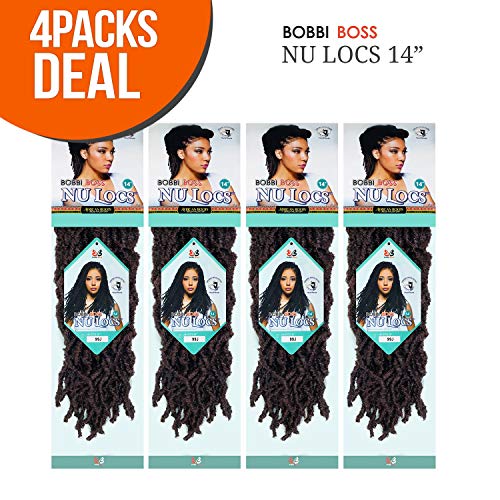 Bobbi Boss Synthetic Hair Crochet Braids African Roots Braid Collection Nu Locs 14" (6-PACK, 613)