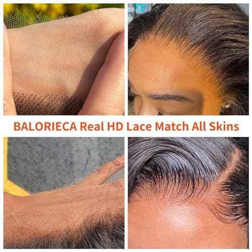 4x4 Real HD Lace Closure Pre Plucked Baby Hair 4x4 Straight Lace Closure for Black Women Natural Black Color(12 Inch, Straight)