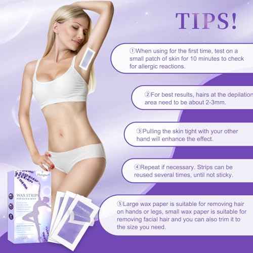 72PCS Wax Strips for Hair Removal, 48 Body & 24 Face Wax Strips with 8 calming Oil Wipes, At Home Waxing Kit for Women & Men - Body, Arms, Legs, Back, Bikini & Brazilian, Hypoallergenic All Skin Types