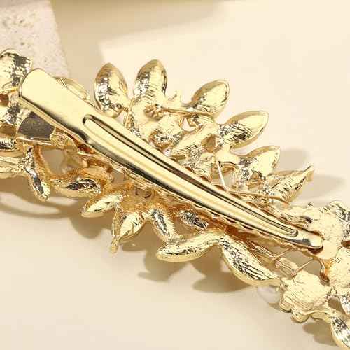 Crystal Rhinestone Pearl Hair Comb Gold Wedding Bridal Hair Pins Accessory