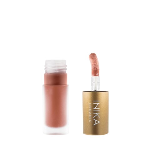 INIKA Organic Tinted Lip Oil | Bakuchiol, Squalane + Collagen in a Glossy Wash of Color. Luxuriously Smoothing & Hydrating Lipgloss. Natural, Vegan. 0.16 Fl oz (Blossom)