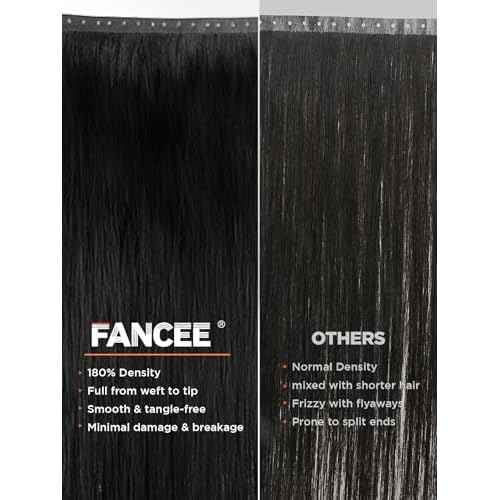 OVO Hair Extensions Remy Human Hair PU Holes Wefts with Micro Beads 100% Human Hair Volume Upgrade Seamless Invisible Extension with Tools Cut to Fit Weft No Tape Reusable (Black 18 Inch 100g)