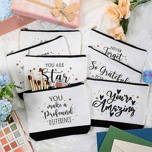 Abbylike 48 Pcs Christmas Thank You Canvas Tote Bags Employee Appreciation Gift for Women Teacher Coworker Staff Nurse
