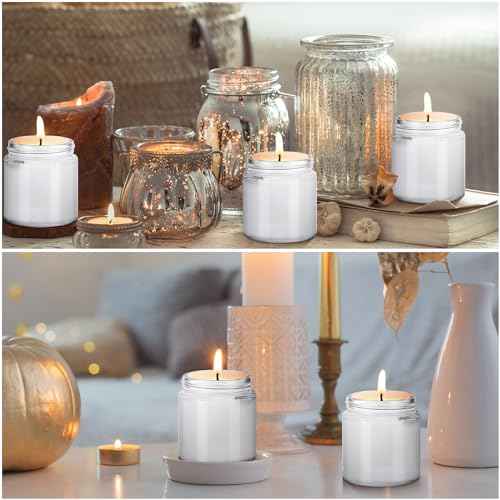 Norme 24 Pcs 4 oz Glass Jars with Lids Empty Small Glass Containers and Inner Liners Reusable Cosmetic Jars Round Airtight Bottles with Plastic Woodgrain Lids for Travel