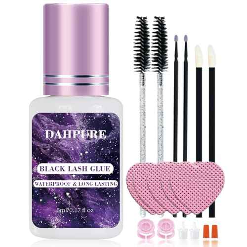 Cluster Lash Glue Lasts for 2-3 Weeks and Waterproof Lash Extension Glue Strong Hold and No Fume 5ml