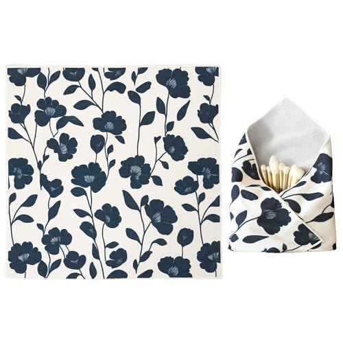 Self-Adhesive Magic Cloth Portable lazy Makeup Bag Cosmetic Pouch Widely Used for Camera Lens Wrap,Protective Cover Laptop Sleeve,Folding,Washable(21.7" X 21.7"Flower)