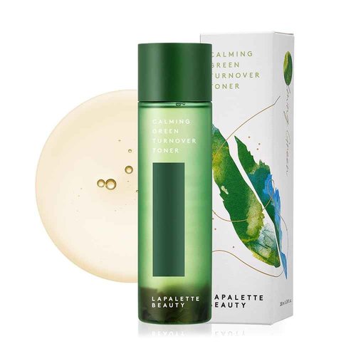 LAPALETTE Calming Green Turnover Toner | Green Tea | Hydrating & Moisturizing | Gentle Peeling with Natural Aha, Bha & PHA Ingredients | Korean Skincare 6.75fl.oz