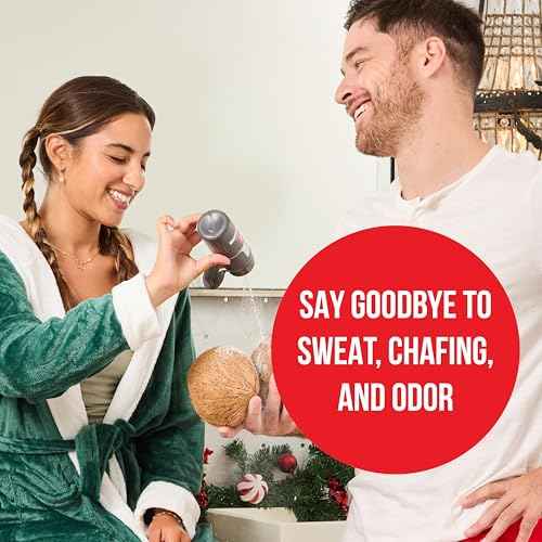HAPPY NUTS Comfort Powder Deodorant For Men: Anti-Chafing Sweat Defense, Odor Control, Aluminum-Free, Perfect Stocking Stuffer Gift for Men's Private Parts 4 oz (2 Pack), Original Scent