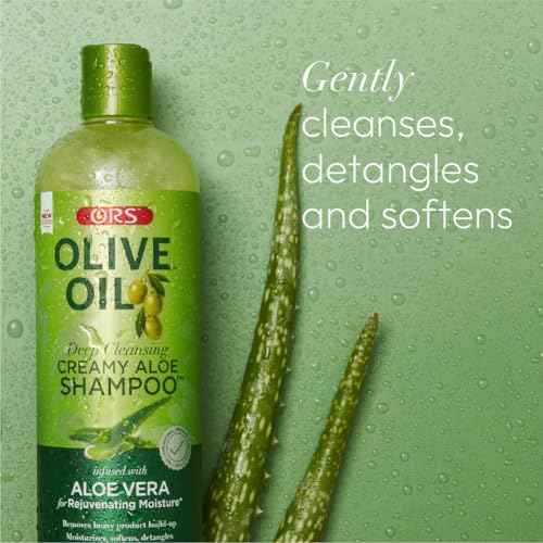 ORS Olive Oil Moisture Restore Creamy Aloe Shampoo Infused with Aleo Vera 12.5 Ounce (Pack of 2)