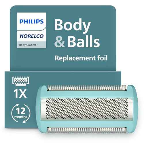 Philips Norelco Body Groomer Replacement Shaving Foil Head, 100% Showerproof & Waterproof Hypoallergenic Shaver Foil with Triple Protect Shave System, BG2010/40