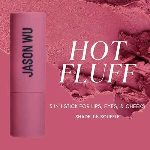 Jason Wu Beauty Hot Fluff Modern Matte Lipstick - 3-in-1 Lipstick, Blush, Shadow, 3.8g 0.134oz (Souffle, 3.8g)