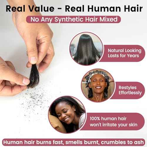 6x6 Lace Closure, Ultra-Thin Invisible HD Transparent Lace Closure Pre Plucked with Baby Hair 12A Grade Straight Brazilian Human Hair Closure with Free Part Natural Hairline 14 Inch