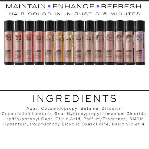 Watercolors Semi Permanent Color Depositing Shampoo. Sulfate & Paraben Free to Maintain & Enhance Hair Color VIOLET WASHE LITER