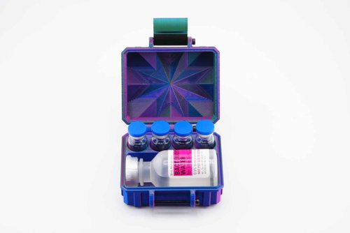 Vial Guard Storage Hard Case for 3ml, 5ml, 10ml, 30ml Vials, Secure Holder Multiple Sizes (Metalic, 4 x 3ml 1 x 30ml)