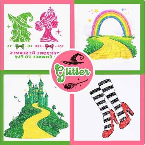 Witch Merch Temporary Tattoos - 73Pcs Tattoos Stickers for Witch Birthday Party Decorations, Wizard Gifts Party favors & Musical DIY Activity Supplies (Glitter)