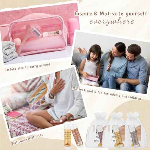 Leelosp 100 Sets Positive Affirmation Gifts Set for Women Lip Balm Bulk with Positive Daily Affirmation Cards, Motivational Encouragement, Self Care Gifts for Stress Relief, Mental Health Awareness