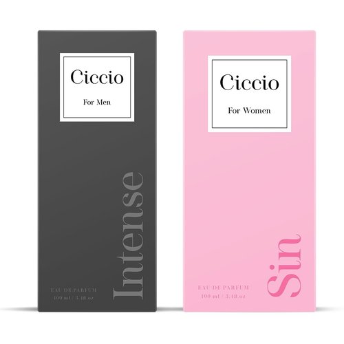 CICCIO Intense & Sin Eau De Parfum Gift Set – 2 x 100ml | Unisex Luxury Fragrance with Amber, Citrus & Vanilla Notes | Long-Lasting Summer Perfume for Men & Women | Premium Gift Set