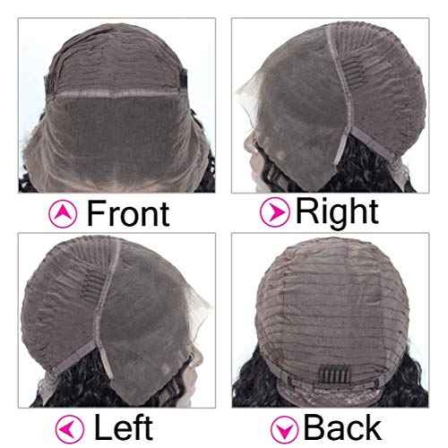 Foreverlove Deep Wave Lace Front Wigs Human Hair for Black Women 200% Density Brazilian 13¡¿4 Deep Curly Human Hair Wigs Natural Black Color (22 Inch)