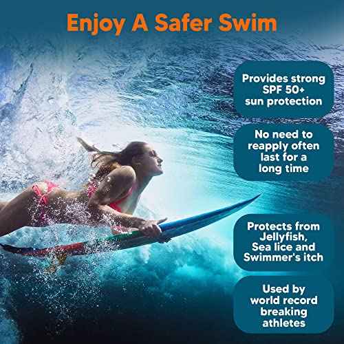 SAFE SEA Anti-Jellyfish Sting Protective Lotion - Sunscreen - Sunblock - Sea Lice - Jelly Fish - 50SPF Adults (Tube 3.4 oz 2 pack)