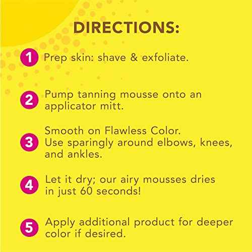 Jergens Natural Glow Instant Sun Body Mousse, Self Tanner for Ultra Deep Bronze Tan, Sunless Tanning Body Bronzer, Natural Looking Fake Tan, 6 Oz