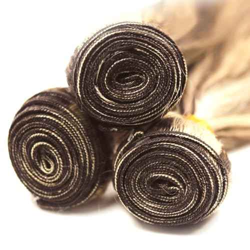P30/613 Human Hair Bundles Color #30 Straight Human Hair Bundle Light Brown Straight Bundle 14 16 18 Inch Mixed Length 3 Bundles