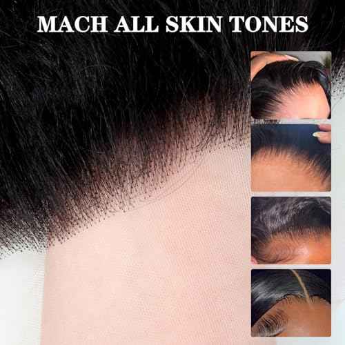 13x6 Lace Frontal Deep Wave Regular HD Lace 22 Inch 200% Density 100% Brazilian Virgin Human Hair Frontal Free Part Natural Black Color