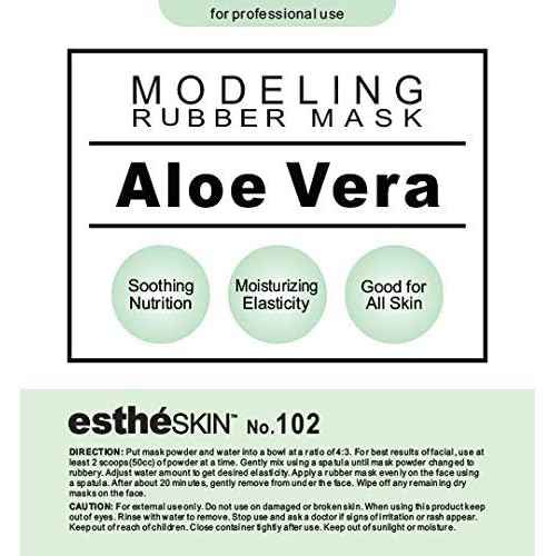 No.102 Aloe Vera Peel Off Type Modeling Rubber Mask Powder for Facial Skin Care Treatment, 35oz