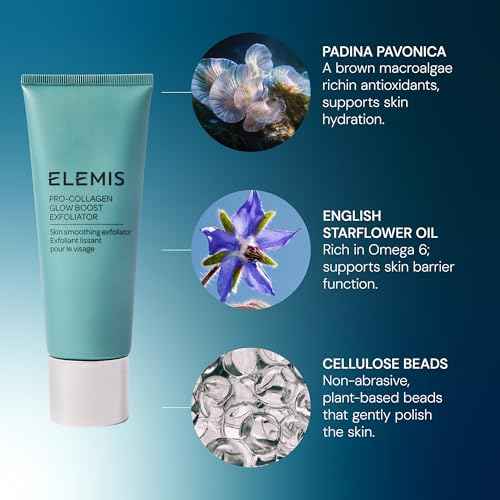 ELEMIS Pro-Collagen Glow Boost Exfoliator, Gentle Physical Facial Exfoliant Softens, and Polishes for Smooth, Glowing, Hydrated Skin, 100mL