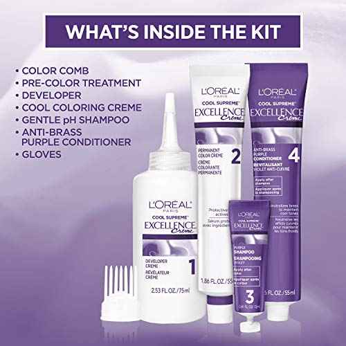 L?Or?al Paris Cool Supreme Permanent Hair Color, Ash Ultra Ash Medium Blonde 8.11, (Pack of 1)