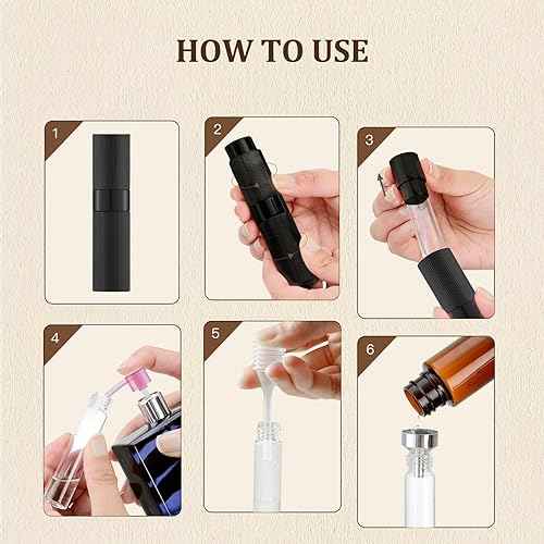 LISAPACK 8ml Perfume Atomizer Spray Bottle, 1pcs Travel Cologne Sprayer Refillable, Empty Mini Portable Perfume Dispenser (Gold)