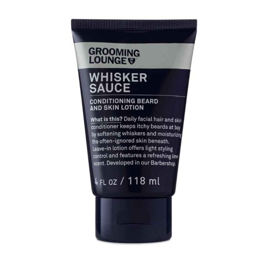 Grooming Lounge Whisker Sauce Beard Conditioner - Conditioning Beard and Skin Lotion - Eliminates Itching and Flaking - Enables Easy Combing and Styling - No Parabens - Cruelty Free - 4 oz