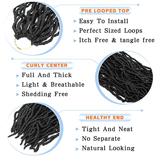 Soft Locs 10 Inch Faux Locs Crochet Hair 7 Packs Short Soft Locs Crochet Hair For Kids Pre Looped Soft Faux Loc Butterfly Hair Crochet Braids(10inch, 7 Packs, 1B)