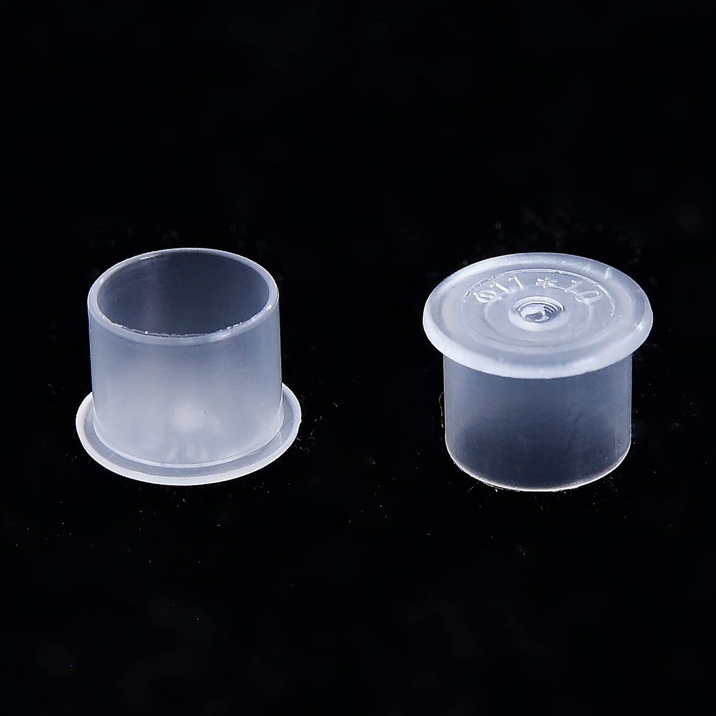 Tattoo Ink Caps Small,500pcs Plastic Disposable Microblading Makeup Tattoo Ink Cups with Base,Pigment Ink Caps Sizes 11mm Tattoo Accessories for Tattoo Ink,Tattoo Kits,Tattoo Supplies (500S)