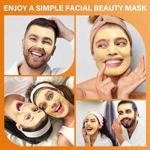 Turmeric Vitamin C Clay Mask for Dark Spots, Dull Skin, Moisturizing, Skincare Facial Mask for Blackheads and Pores Cleansing, Improve Uneven Skin Tone, Face Skincare Gift, 5.29 oz