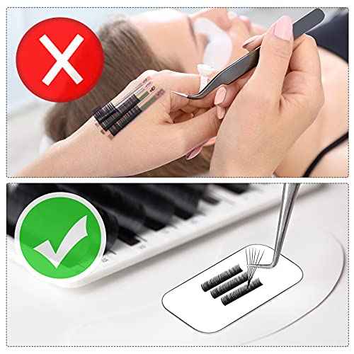 Maitys 6 Pieces Eyelash Extension Silicone Pads - Reusable Adhesive False Eyelash Holder for Loose Lash Grafting Gasket Pallet (Clear)