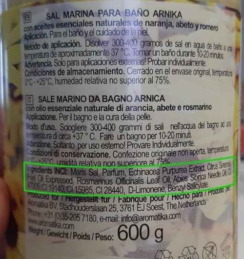 Arnica Bath Salts 21.16 Oz - 100% Natural Rosemary Orange and Fir Essential Oils - Sea Salt Arnica 600g - Best for Bath - Good Sleep - Relaxing - Body Care - Beauty (Pack of 2)