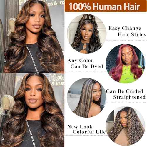 Human Hair Bundles with Closure 14 16 18+14inch Fb30 Colored Ombre Loose Deep Wave Human Hair with 4X4 Closure Free Part Quick Weave 10A Remy Virgin Hair Weave Colored Two Tone Ombre