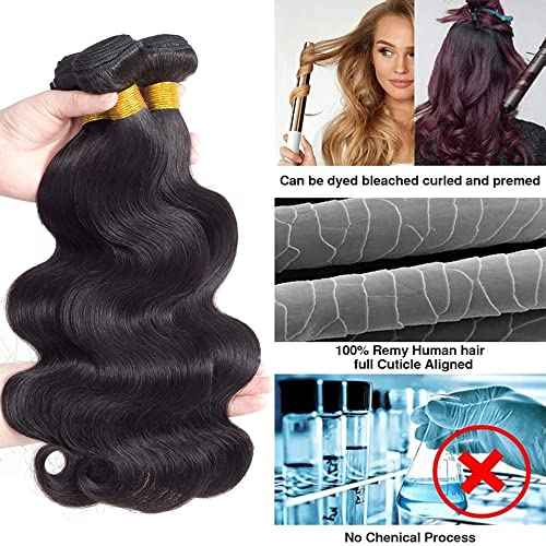 Human Hair Bundles 24 24 24 Inch Body Wave Bundles Human Hair 12A Unprocessed Brazilian Virgin Hair Weave 3 Bundles for Blace Women Natural Black Color 300G