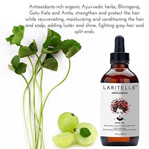 Laritelle Organic Hair Loss Treatment for Men and Women | Fortifying, Strengthening and Follicle Rejuvenating | Stops Hair Shedding, Promotes New Hair Growth | GMO-free. Vegan | 4 oz