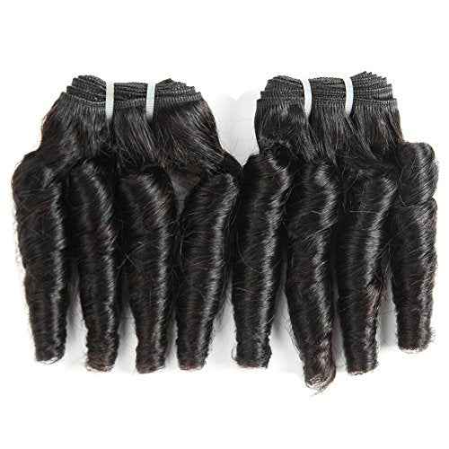 Molefi Brazilian Virgin Funmi Hair Bundles Burmese Curly Bundles Human Hair Short Curly Weave 9A Unprocessed Brazilian Human Hair Extensions 100g/pc Natural Color (10 12inch 100g/pc)