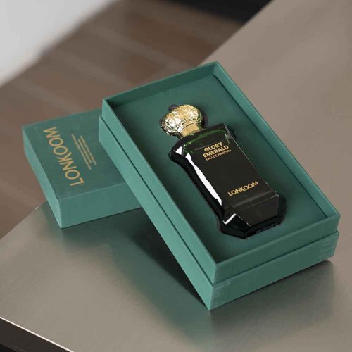 Lonkoom Glory Emerald Perfume for Women Men, 3.4 Fl Oz/100ml Eau De Parfum Spray Unisex Long-Lasting Fragrance, Fruity Notes of Citrus Lemon Cattail Patchouli Amber Rose Sandalwood Seaweed Sedge