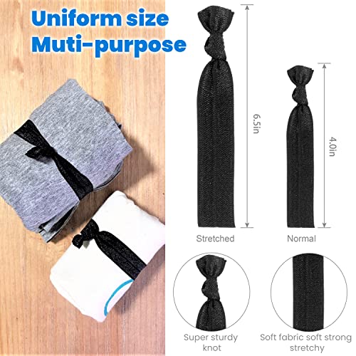 79style 100pcs Hair Ties For Women elastic Ribbon Hair Ties Brown Black Fabric Hair Ties Knotted Ponytail Holders No Break Knot Hair Bands No Damage Yoga Twist Soft Flat Women Hair Accessories (100pcs Brown / Black)